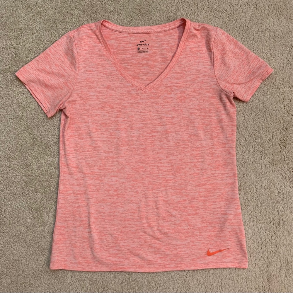 Nike Dri Fit Short Sleeve Tee Size Medium Orange